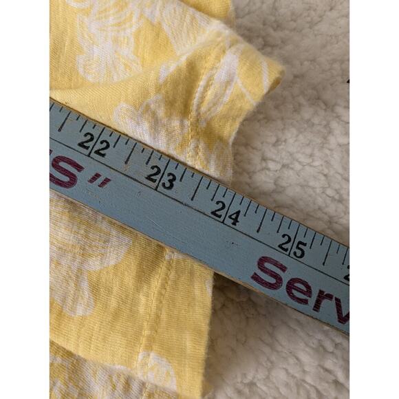 ST JOHN'S BAY PEASANT KNIT SHIRT ladies size OX yellow white floral elastic neck - Picture 5 of 7